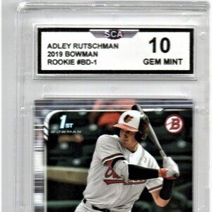 2019 FIRST BOWMAN ADLEY RUTSCHMAN ROOKIE CARD BALTIMORE ORIOLES CATCHER